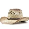 Sun Hat Straw Hat Raffia Hats Men And Women Straw Woven Sunscreen Straw Hat Hollow And Breathable Big-Edge Beach Caps Outing Sun Cap 56-58Cm Beige-Coffe