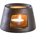 Essential Oil Burner,Aroma Oil Diffusers Ceramic Candlestick Vintage Black Fragrance Oil Warmer High Capacity Essential Oil Burner for Meditation