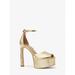 Michael Kors Shoes | Michael Kors Martina Metallic Snake Embossed Leather Platform Pump 6 Gold New | Color: Gold | Size: 6