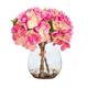 SmPinnaA Artificial Flowers for Decoration 3pcs Artificial Fake Flowers with Glass Vase Arrangements Wedding Bouquets Decorations Floral Table Centerpieces Home Artificial Flowers Plants