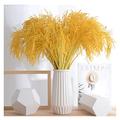 SmPinnaA Artificial Plants Indoor Artificial Potted Artificial Plant Office Desk Family Farmhouse Decoration Ceramic Pot Simulation Plant Flower Yellow Simulation Plant Potted