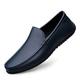HJGTTTBN Leather Shoes Men Genuine Leather Loafers Men Design Moccasin Slip On Soft Flat Casual Men Shoes Adult Male Footwear Handmade Boat Shoes (Color : Blue, Size : 12.5 UK)