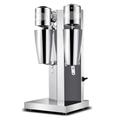 Electric Double-head Milk Shaker Machine, Commercial Milkshake Maker Machine, Drinks Mixer, Speed 18000W/min, Base Height 50mm, for Protein Shakes and Mixing Cocktail