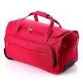 HJGTTTBN Travel Bags Waterproof Travel Bag Large-Capacity Folding Suitcases Wheel Trolley Women Rolling Luggage Handbag (Color : Red)