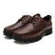 HJGTTTBN Leather Shoes Men Men's Casual Shoes Leather Black Brown Large Size Adult Wear-Resistant Shoes Men's Leather Shoes Casual Soft Sole (Color : Red Brown, Size : 7.5 UK)