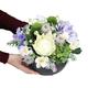 SmPinnaA Artificial Flowers for Decoration 1 Set Artificial Flower Bonsai with Metal Pot,Artificial Tulip Daisy Calla Flower Arrangment for Table Home Decorate Artificial Flowers Plants