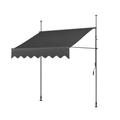 Retractable Awning Outdoor Patio Awning Sunshade Shelter,78-157 Inch,height Adjustable Sunshade Patio Door Window Awning Canopy For Backyard, Garden, Balcony Gray shelf-L 3m gray