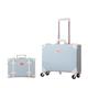 BLBTEDUAMDE Travel Suitcase On Wheels Set Retro 18 Inch Trolley Luggage Bag Women Carry On Luggage Handbag Travel Bag (Color : Blue Set, Size : 18 inch)