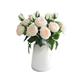 XTZYGLFD artificial flower with pot Orchid Simulation Rose Set with Ceramic Vase Artificial Silk Flowers Artificial Flower Ceramic Bottle Set for Home Decoration Orchid (Pink) beautiful scenery