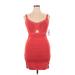 Guess Cocktail Dress - Bodycon: Red Print Dresses - New - Women's Size X-Large