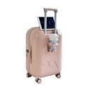 BLBTEDUAMDE 20 24 28 Inches Suitcase with Wheels Trolley Bags Schoolbag with Wheels Luggage Suitcase (Color : Pink, Size : 20 inches)