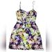 J. Crew Dresses | J.Crew Tropical Casual Dress Purple Pink Floral Print Sleeveless Size 2 | Color: Purple/White | Size: 2