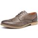 HJGTTTBN Leather Shoes Men Men Leather Dress Shoes Autumn Men Business Wedding Shoes Lace Up Mens Formal Shoes Oxfords Shoes for Men (Color : Gray, Size : 6)