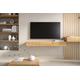 Floating Tv Stand With Drawers/Media Console - Oak