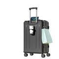 BLBTEDUAMDE Multifunctional Trolley Case 20-inch Elegant Luggage Ladies Lightweight Trolley Suitcase Student Password Box (Color : Glory Black, Size : 20")