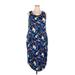 Lane Bryant Casual Dress - Sheath Scoop Neck Sleeveless: Blue Dresses - Women's Size 18 Plus