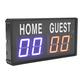 Akozon Electronic Scoreboard, Electronic Scoreboard Aluminum Alloy Remote Control 100‑240V Digital Tabletop Scoreboard for Basketball Volleyball (UK Plug)