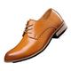 HJGTTTBN Leather Shoes Men Men Shoes Pointed Toe Men Dress Shoes Businee Shoes Men Office Shoes Formal Male Footwear Working Shoes (Color : Brown, Size : 6)