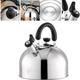 Tea Kettle Stainless Steel Stove Top Kettle Whistling Camping Kettle Fast Boil with Cool Toch Ergonomic Handle Stove Top Whistling Tea Kettle