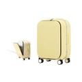 BLBTEDUAMDE Aluminum Frame Suitcase Carry On Rolling Luggage Beautiful Boarding Cabin 18 20 24 Inch Suitcase (Color : Lark Yellow, Size : 18")