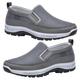 AZMAHT Slip on Shoes Men Deck Shoes for Men Casual Shoes Men Mens Wide fit Trainers Arch fit Trainers for Men Trainers Casual Comfortable Shoes with Low Arch Support,Gray,39/245mm