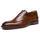 HJGTTTBN Leather Shoes Men Leather Men's Shoes Party Formal Shoes Plus Size Casual Soft Shoes Casual Handmade Leather Shoes Business Formal Men's Shoes (Color : Brown, Size : 7.5)