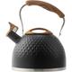 Stainless Steel Whistle Kettle,3L Stove top Whistling Kettle with Hammered Pattern,hob Tea Kettle for Gas Stove Induction Cooker,Water Boiler teapot with Folding Handle,snap-on spout Cover
