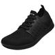 ASHION Unisex Barefoot Shoes Women's Trail Running Shoes Men's Barefoot Shoes Wide Shoes Walking Shoes Road Running Shoes,All Black,10 UK