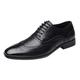 Leather Shoes for Men Elegant Comfortable Suit Shoes Classic Business Shoes Leather Shoes Wedding Shoes Evening Shoes Waterproof Non-Slip Lace-Up Shoes Outdoor, 0319a Black, 7 UK