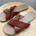 J. Crew Shoes | J. Crew Brown Leather Criss Cross Sandals Size 8 | Color: Brown | Size: 8