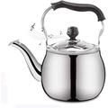 Tea Kettle 2.5 Liter Stainless Steel Whistling Tea Kettle - Modern Stainless Steel Whistling Tea Pot for Stovetop with Cool Grip Ergonomic Handle Stove Top Whistling Tea Kettle