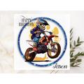 Motocross Birthday Card-Watercolour Motocross Biker Personalised Card-Motorbike Card-Bike Card-Teen Boy Birthday-Motocross Card