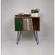 Classic Hairpin Leg Table | Green Door Media Console Vinyl Record Storage Small Tv Stand Wooden Sideboard Credenza