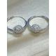 sterling Silver Hoop Earrings With Ball Charm