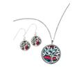Heathergems Tree Of Life Sterling Silver Pendant & Earrings Set | Jewellery Handcrafted Made in Scotland
