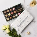 Congratulations Chocolate Gift Box | 16 Chocolates For Her & Him Artisan Handmade Belgian Assortment