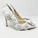 Jessica Simpson Shoes | Jessica Simpson Wedding Pointesta White Floral Embellished Pointed Toe Pump 7 | Color: Tan/White | Size: 7