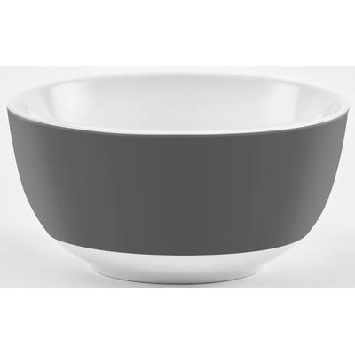 Müslischale VAN WELL "Vario", grau (grau, weiß), B:21,5cm H:14,5cm T:15cm Ø:14cm, Porzellan, Schüsseln, spülmaschinen- und mikrowellengeeignet, Ø 14 cm Image