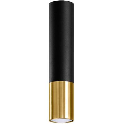 SOLLUX LIGHTING Deckenleuchte "LOOPEZ", schwarz (schwarz, golden), H: 29cm, Lampen, leuchtet nieder Image