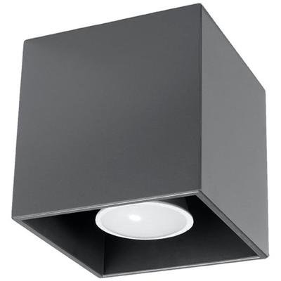 SOLLUX LIGHTING Deckenleuchte "QUAD", grau (anthrazit), H: 10cm, Lampen, leuchtet nieder Image