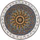 Floral Harmony - Handmade Medallion Marble Mosaic Stone Décor Art Tile Customization Available