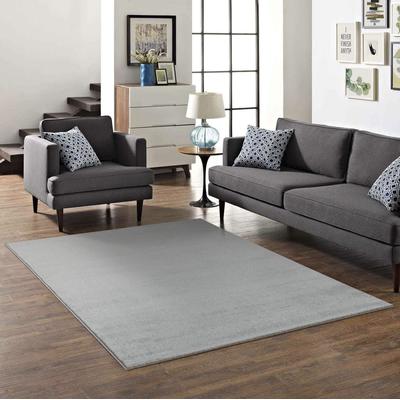 Teppich MY HOME "Kurzflor-Webteppich GRANADA 4800, uni Soft Touch", grau, B:80cm H:20mm L:150cm, Polypropylen, Teppiche, leichter Glanz, auch in rund, Wohnzimmer, Schlafzimmer, Kinderzimmer Image