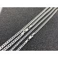 925 Sterling Silver 3mm-4mm Curb Chain | Light Flat Necklace Brand New 16"-24