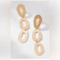 Anthropologie Jewelry | Anthropologie Triple Oval Drop Earring | Color: Gold | Size: 3.5”