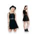 Free People Dresses | Free People Black Daisy Waist Fit Flare A Line Skater Lace Mini Dress, Size 6 | Color: Black | Size: 6