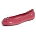 Tory Burch Shoes | Nib Tory Burch Minnie Patent Leather Ballet Travel Flat Washed Berry 8.5 Authntc | Color: Pink/Red | Size: 8.5