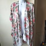 American Eagle Outfitters Kimonos & Yukatas | American Eagle Floral Kimono Cardigan One Size Boho Beachy Spring Easter | Color: Pink/White | Size: One Size Fits Most