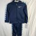 Nike Matching Sets | Nike Boy's Logo Trim 2 Pc Track Suit Jogger Full Zip Jacket Size 4 Blue Nwt | Color: Blue/White | Size: 4b