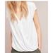Anthropologie Tops | Anthropologie Saturday Sunday White Clarissa Ribbed Wrap Top Sz M | Color: White | Size: M