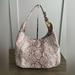 Michael Kors Bags | Like New, Michael Kors Large Fulton Beige Snakeskin Print Shoulder Bag | Color: Cream/Tan | Size: 9.5”X13.5”